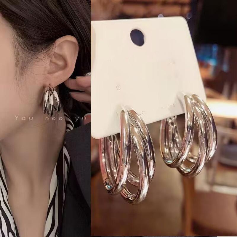 925 Silver Needle Geometric Pearl Earrings For Women Fashion Earrings Flowing Tassel Earrings Elegant Jewelry