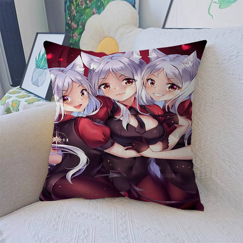 Helltaker Anime Office Cushion Pillowcase Car Cushion Cover45X45CM Lumbar Pillowcase Sofa Pillowcover