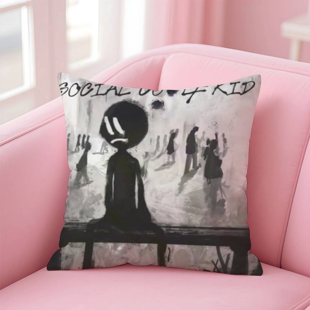 Rapper B-BENY JR Pillow Case Pattern Printed Pillowcase For Living Room Sofa Cushion Cover & Bedroom Decor