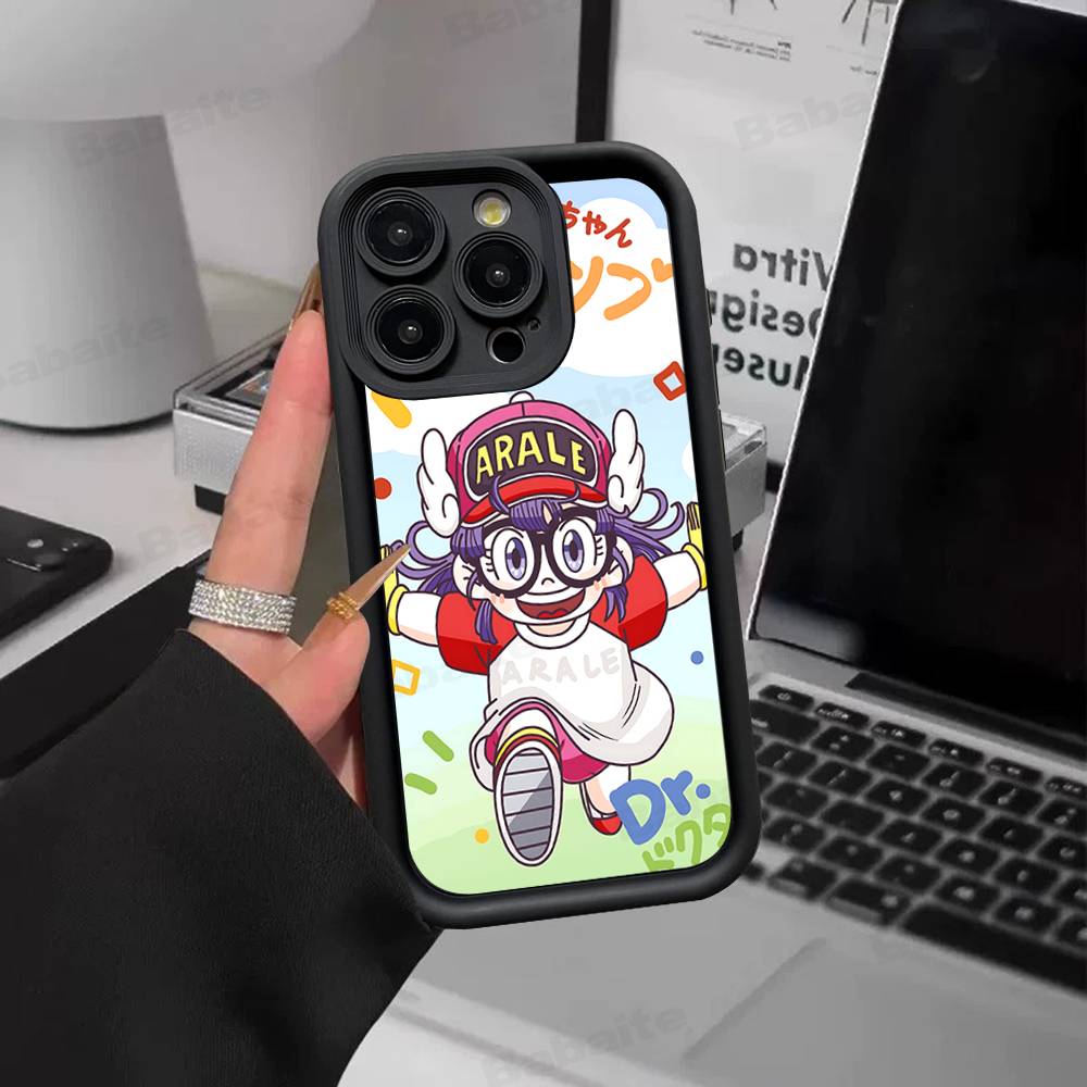 Cartoon Dr Slump Arale Silicone Soft Phone Case For IPhone 17 16 14 13 12 11 15 Pro Max Plus Air Cover