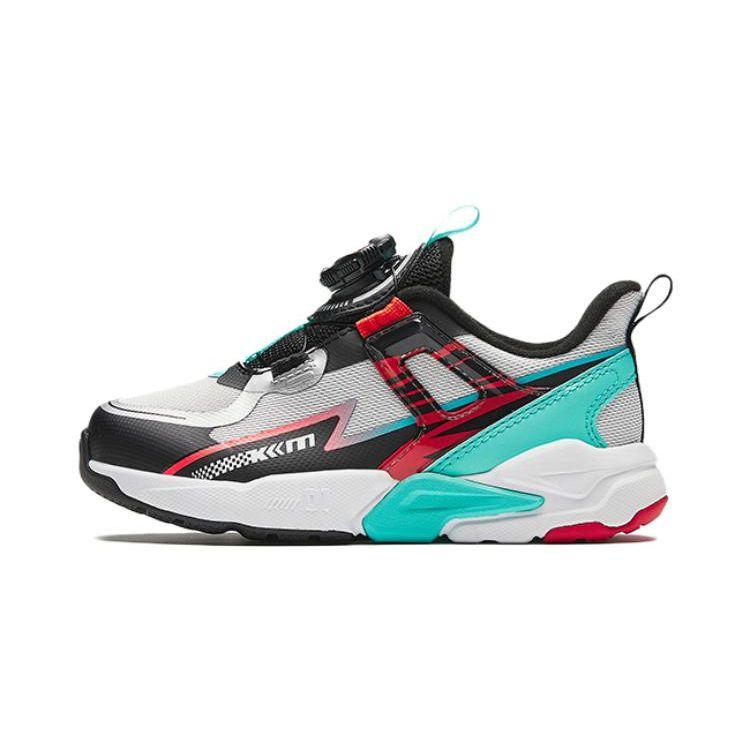 Anta Kids Balance Bike Non-Slip Wear-Resistant Low-Top Running Shoes Kids Shoes Black Silver Red 312349963-1