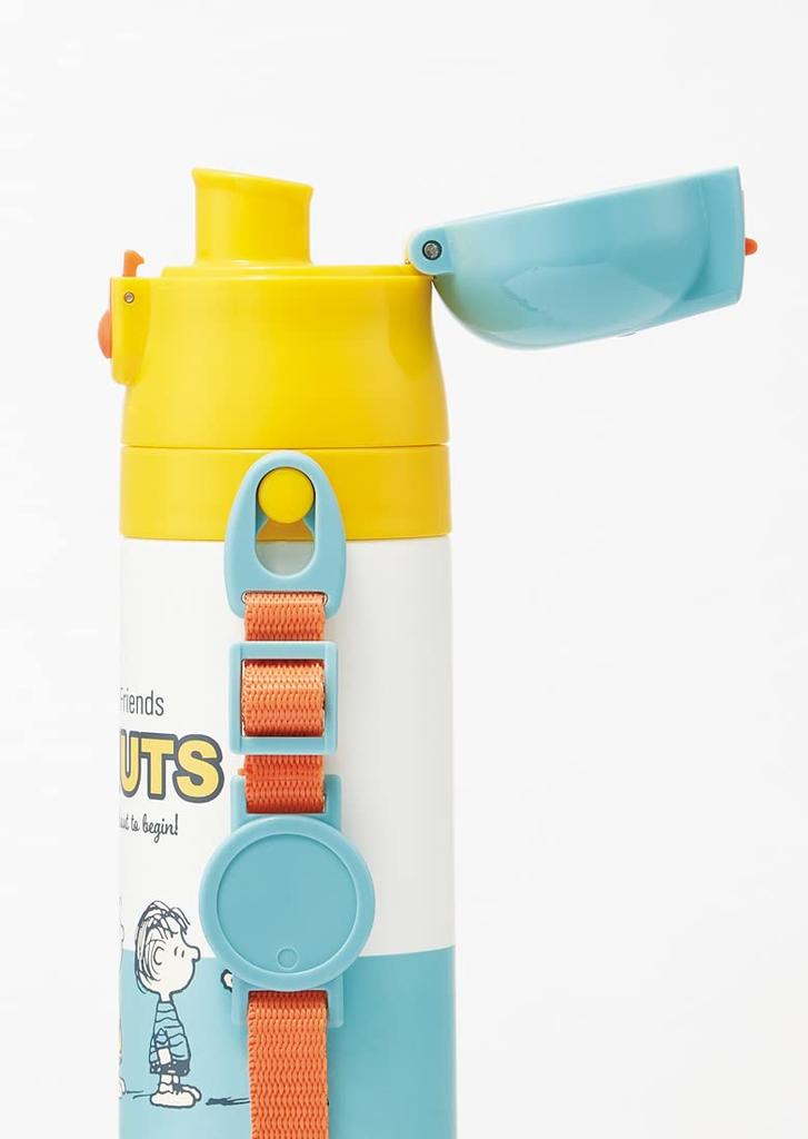 Skater Stainless Steel Water Direct Snoopy and Insulated for Girls and Cute Sports Children's Bottle, Drinking, 470ml, Two-Tone Design, Child-Friendly