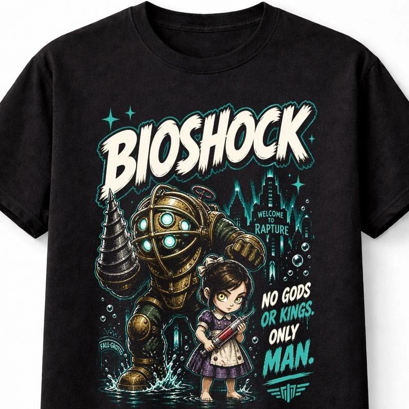 Bioshock Rapture Big Daddy Little Sister Gaming Graphic Unisex TShirt S