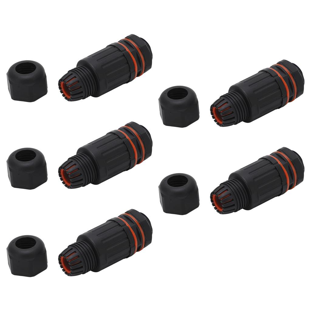 5pcs 3 Pole Wire Connector 250V 16A IP68 Waterproof Electrical Junction Box Connector for LED Lighting
