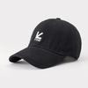 Fashion Hat Women'S Spring Summer Curved Brim Versatile Sunshade Baseball Cap Solid Color Embroidered Cotton Sunscreen Cap