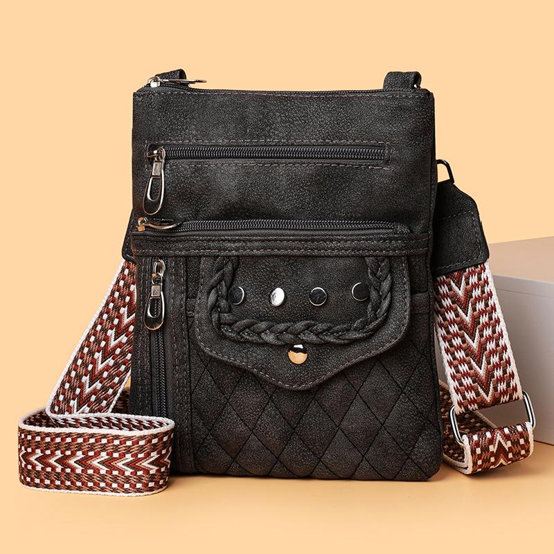 

Винтажные маленькие сумки через плечо для женщин, кошельки и сумки из искусственной кожи, дизайнерская сумка через плечо, женская сумка-клатч с карманом для телефона чёрный