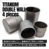 TITAN MANIA Double Dual Double Wall Stacking Tea Solo Outdoor Camping Storage Bag Included of Cup, Titanium, Wall, Structure, Mug, Mug, Lightweight,