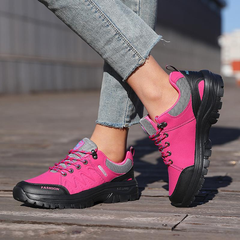 Women's Anti Slip Hiking Shoe Retro Wedge-shaped Platform Outdoor Sneakers Comfortable Breathable Camping Hiking Shoes for Women