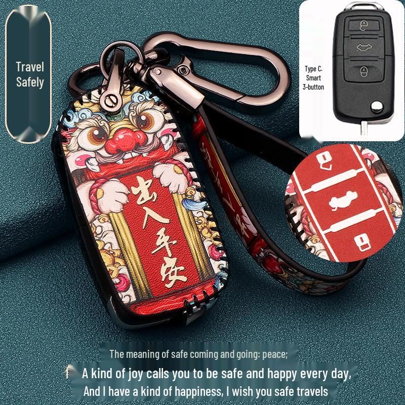 Universal Folding Key Case for Volkswagen, Kia, Toyota, Buick, Hyundai – Stylish Design for Men and Women