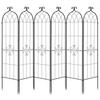 Garden Trellis, 180 X 52.5 Cm Rose Trellis, 6 Packs Garden Flower Rose Trellises with Powder-Coated Finish & Convenient Locking Design, Plant Support