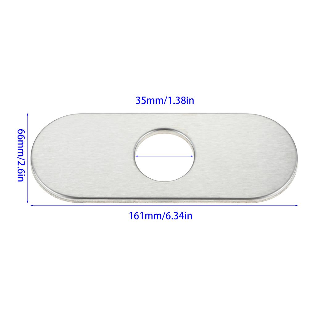 1PC Faucet Cover Plate Stainless Steel Deck Plate for Kitchen Sink Single Hole Bathroom Decorative 1-3 Hole Faucet Hole Cover