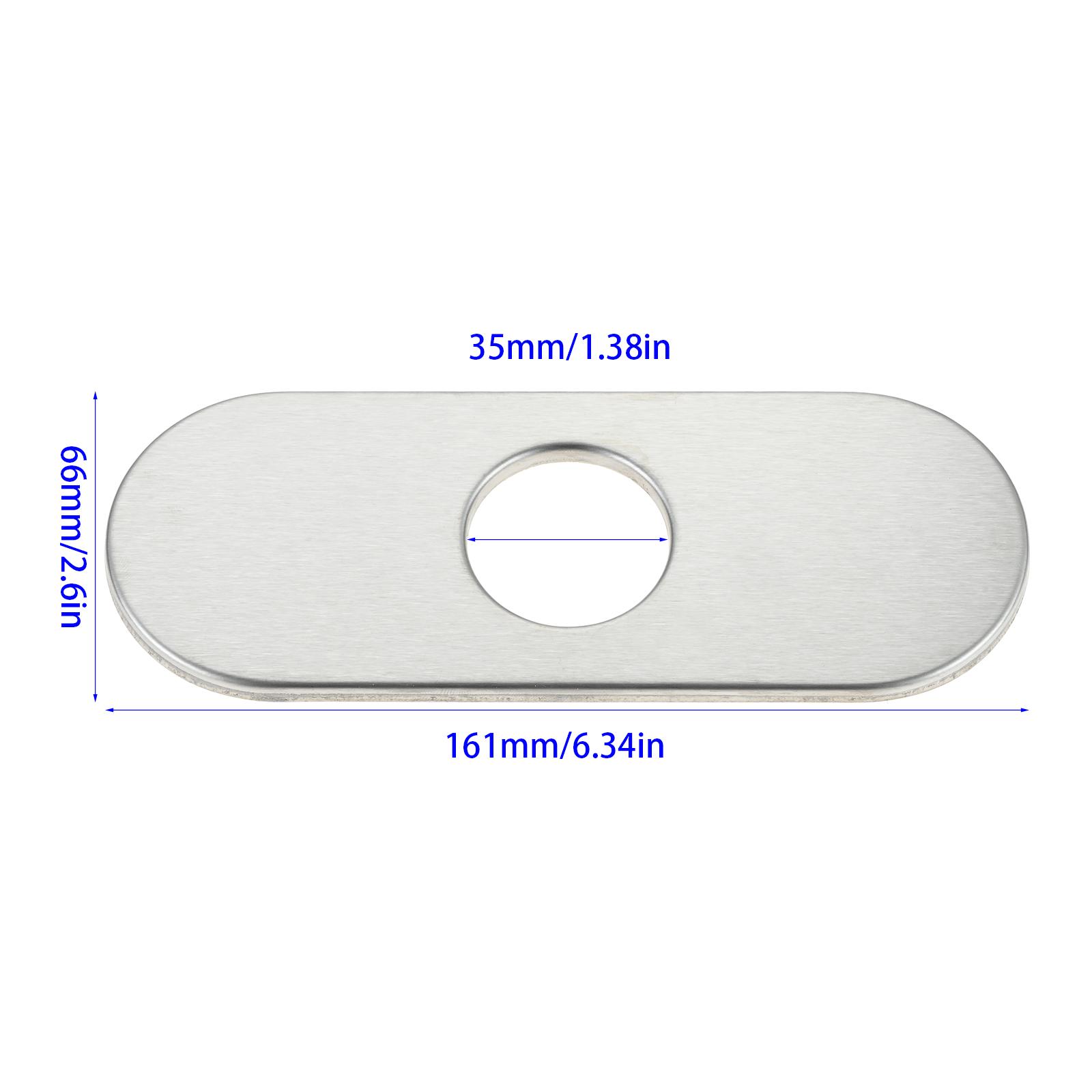 1PC Faucet Cover Plate Stainless Steel Deck Plate for Kitchen Sink Single Hole Bathroom Decorative 1-3 Hole Faucet Hole Cover