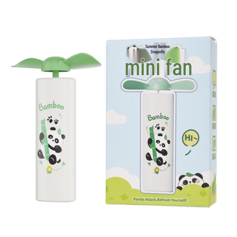 2026 Sommer USB-wiederaufladbarer Mini-Pandabär-Ventilator - Tragbar, Leise, Cartoon-Design für Kinder