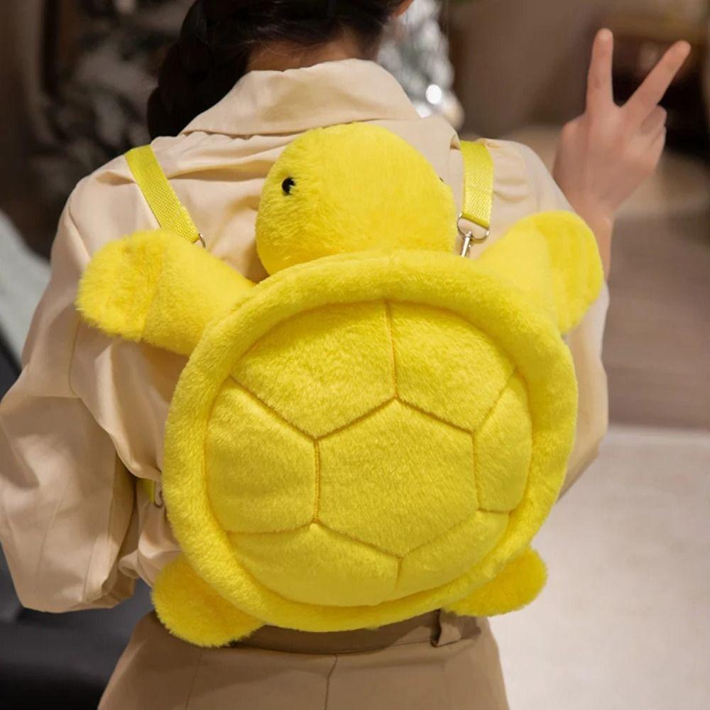 

Plush Doll Turtle Plush Backpack Phone Bag Cartoon Plush Schoolbag Turtle Doll Shoulder Bag Girls синій