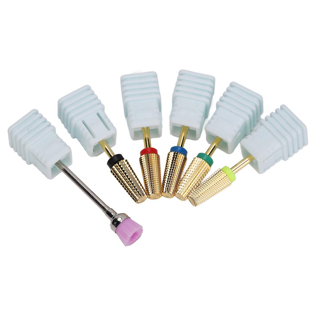Multifunctional Nail Drill Bits Tungsten Steel 5 In 1 Nail Polishing Grinding Head Manicure