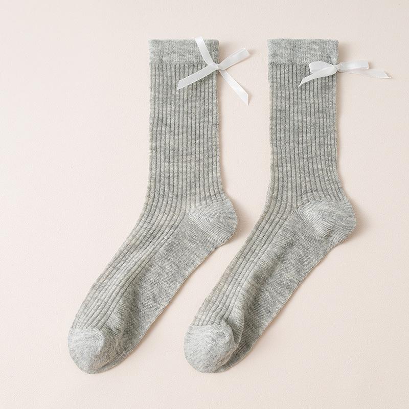 5 Paar Damen Frühling und Herbst Ziehen Sie eine schöne Schleife Ballett-Socken