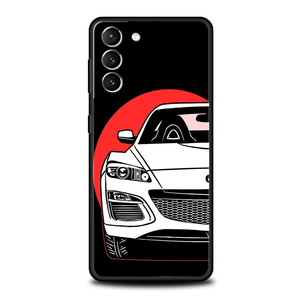 JDM Tokyo Drift Sportwagen Lampe Handyhülle Für Samsung Galaxy S23 Ultra S22 S21 S20 FE 5G S10 S10E S9 S8 Plus Note 20 Weiche Hülle
