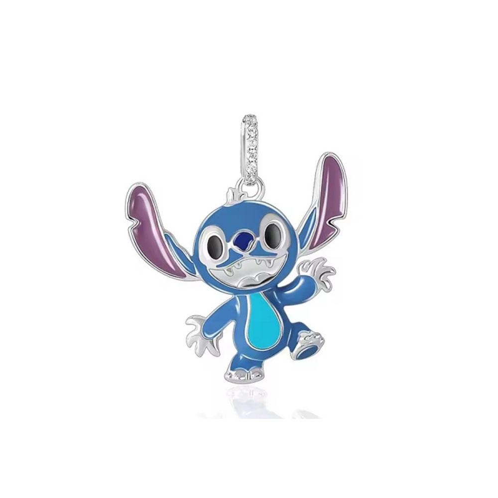 New Cute Blue Fox Rabbit Cartoon Necklace 925 Silver European Style Bracelet DIY Women's Charm Fashion Jewelry Gift
