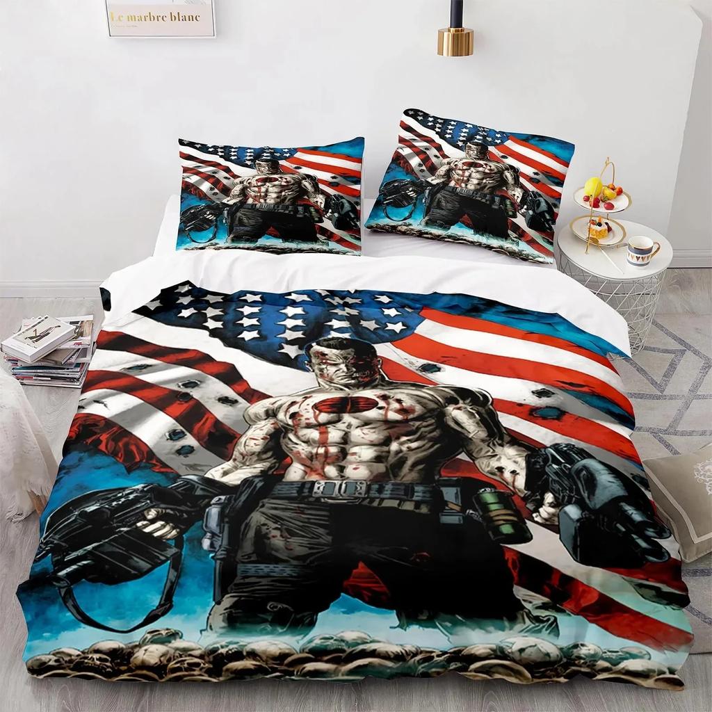 Luxury New 3D Print Game Bloodsblood Warrior Bedding Set Queen Duvet Cover Pillowcase Bed Kids Adult Home Textileextile
