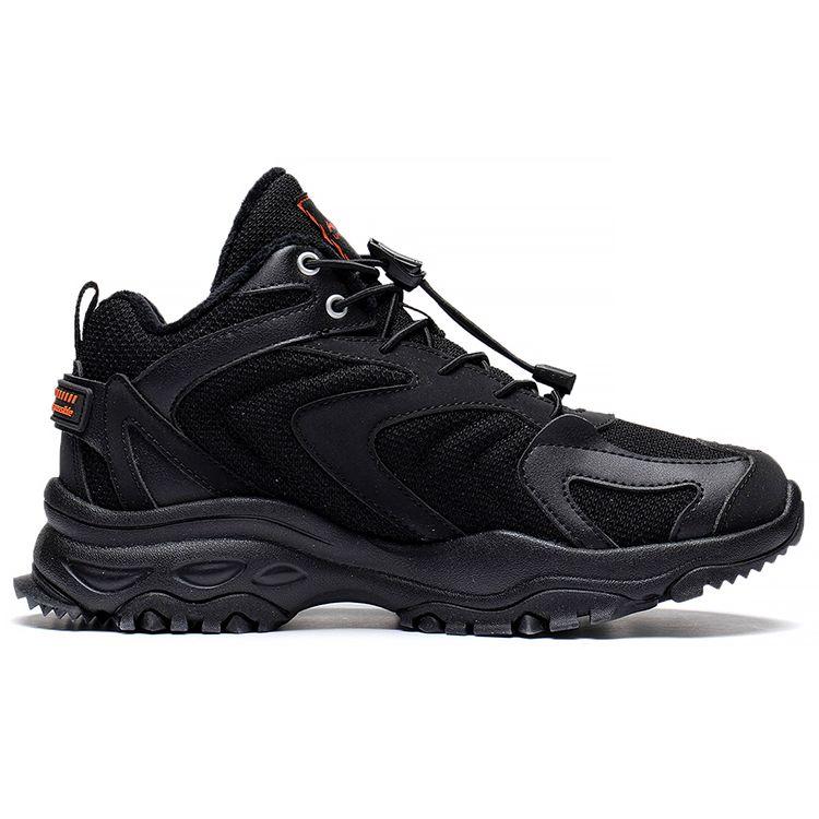 Li Ning Youth  Childrens Sports Lifestyle Series Trendy Non-Slip Shock Absorbing Lightweight Casual Shoes Kids Casual Shoes Black YKCS210-1