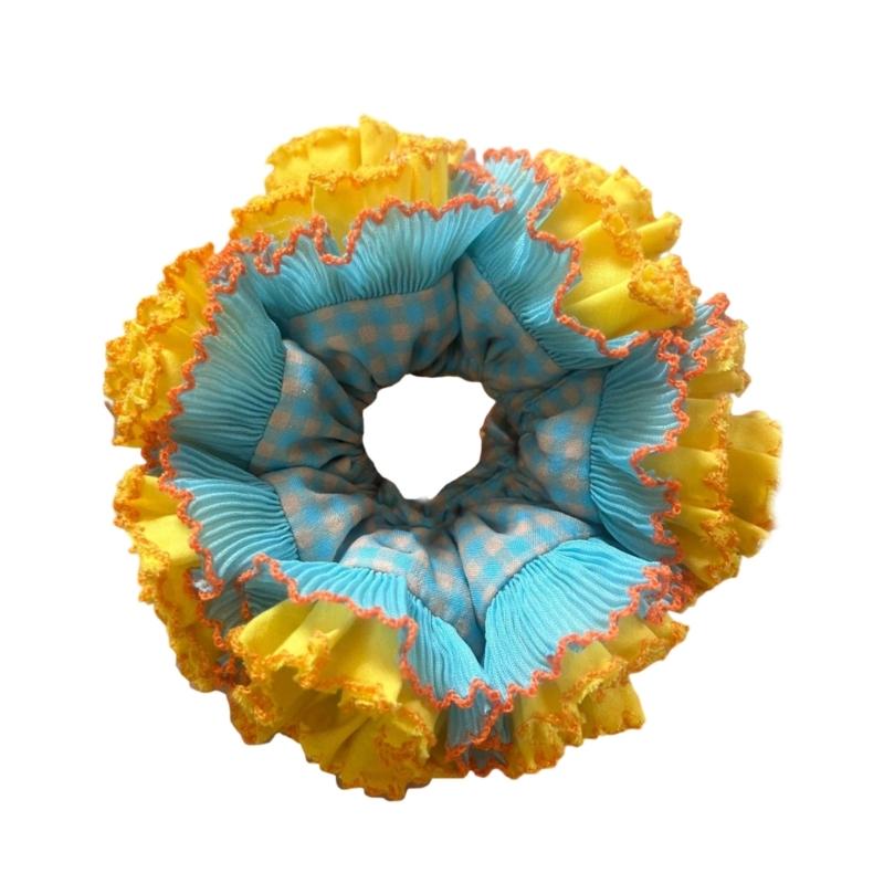 

Multi Layer Elastic Scrunchies Heavy Duty Design Soft Fabric Hair Accessories For Women Girls 1