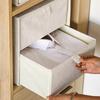 Drawer Cotton Linen Storage Box Thickened Transparent Wardrobe Organizer Washable Odorless Fabric Bin Layered MultiPurposeBasket