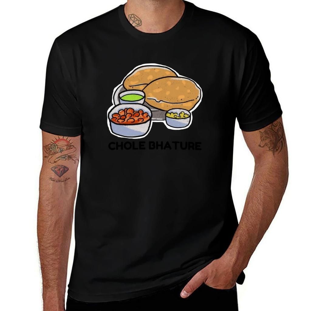 Chole Bhature Indian Food T-Shirt funny t shirts man t shirt personalised t shirt man cotton T-Shirt