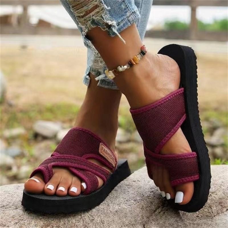 Mode Été Chaussures Femme Sandales Chaussures de Marche de Plage Sandales d'Extérieur pour Femmes Chaussures Souples Femme Slip On Chaussures Femme Pantoufles Femmes