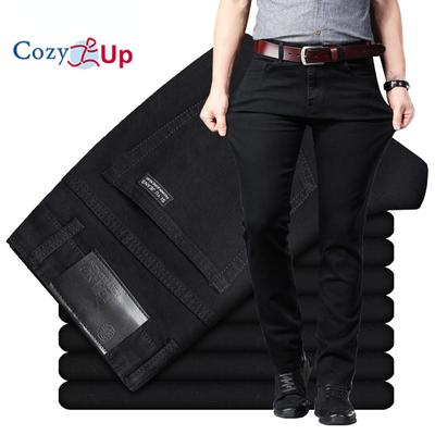 Black Brands Jeans Trousers Men Clothes Elasticity Skinny Jeans Business Casual Male Denim Slim Pants Classic Style