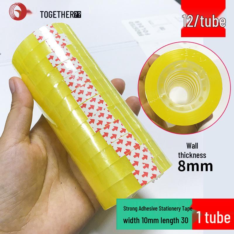 Small Transparent Tape for Office & Art, 0.8/1.8cm, Ideal for Students & Crafts.