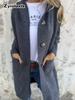 Cardigan in Maglia da Donna Autunno Inverno Manica Lunga con Tasche Abbottonato con Cappuccio Cappotto Maglione per Donne