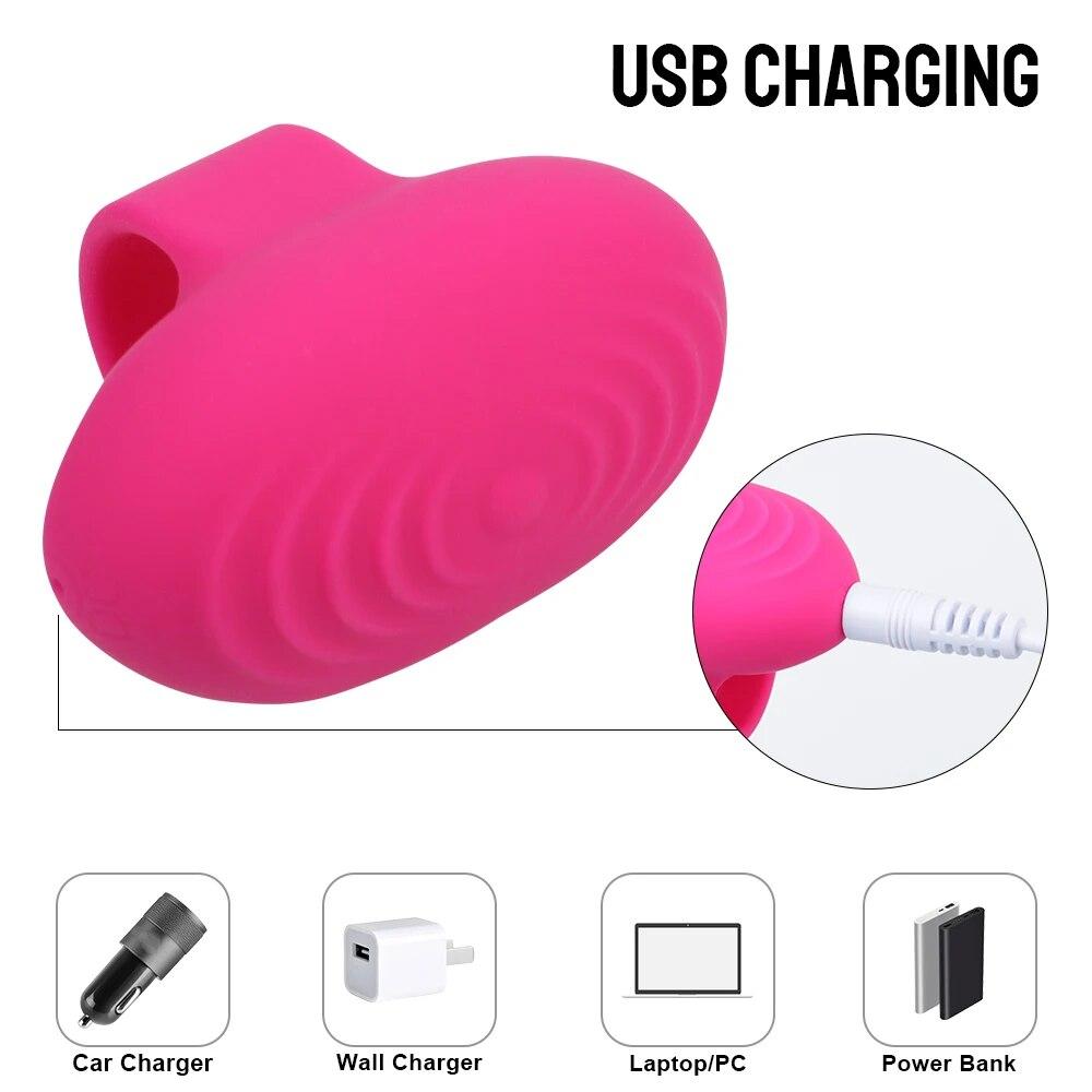 Vibratori cu deget cu strapon pentru femei Stimulator de clitoris pentru mamelon Jucării sexuale vaginale anale Masturbator feminin Discret mic în buzunar