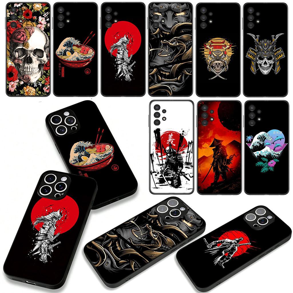 Cover for Apple iPhone 17 16 11 Pro XS Max XR 6 7 8 Plus + 16E SE 2020 2022 Air 5 Phone Case Japan Samurai Skeleton Ninja Skull