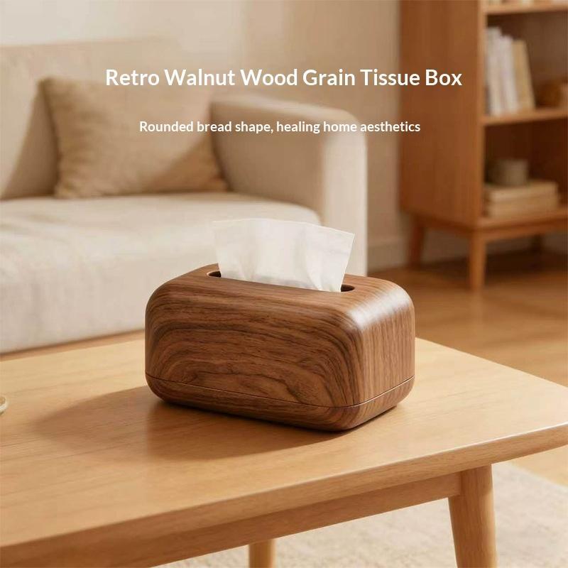 Wooden Pattern Tissue Box Minimalist Style Tissue Box Tabletop Tissue Box Tissue Paper Holder