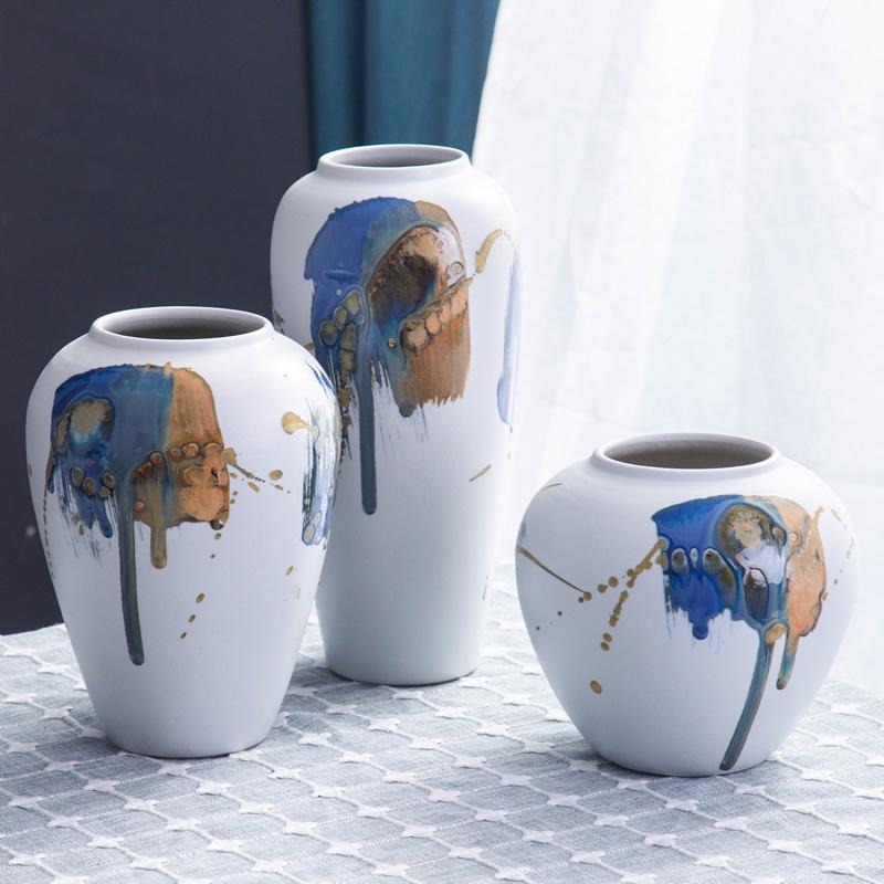 Moderní čínská keramická váza na sušené květiny – Kreativní domácí dekorace