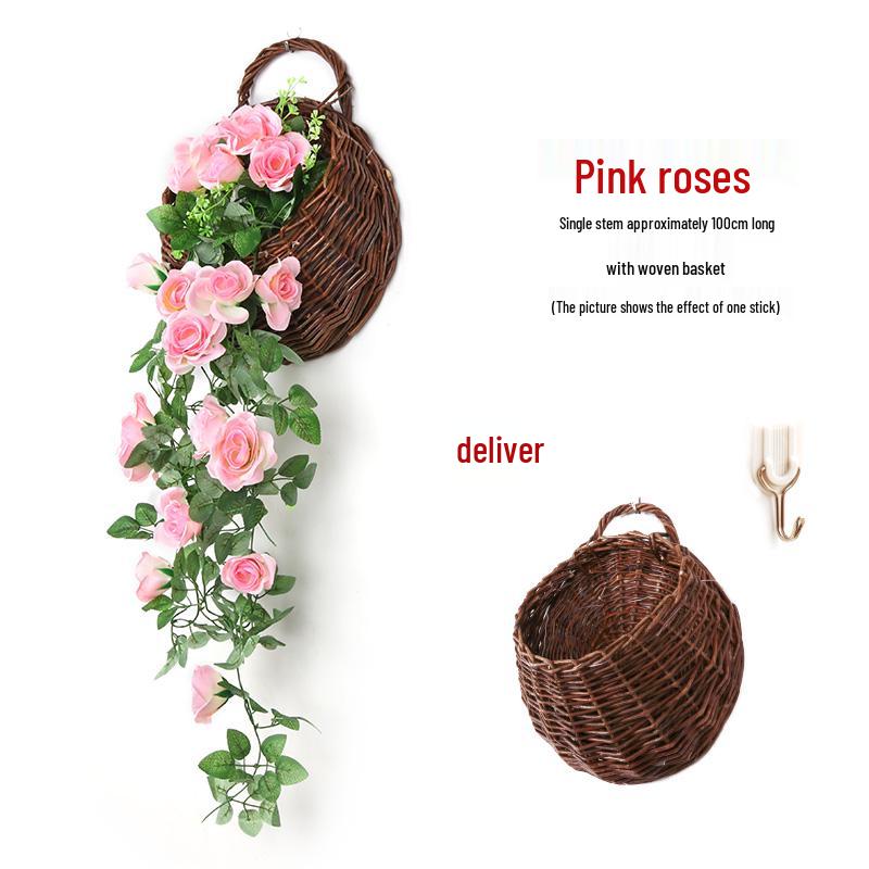 Artificial Flower Vine Indoor Wall Hanging - Green Trailing Plant Décor