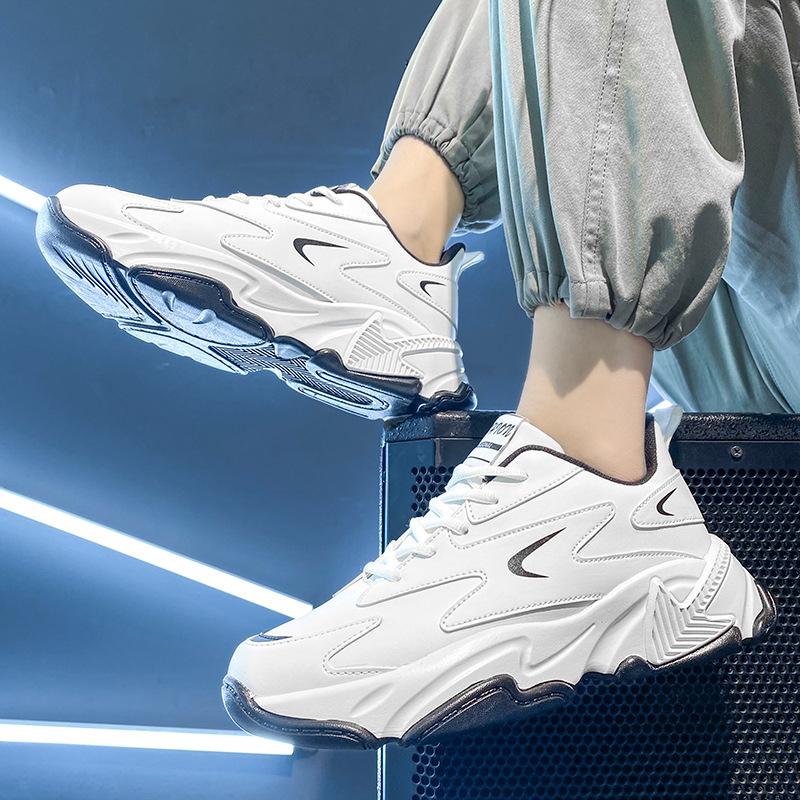 New autumn and winter breathable casual shoes sports running shoes little white dad shoes