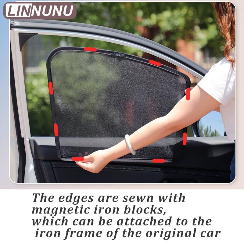 LINNUNU For BMW 3 Series E90 318i 320i 2006-2011 Magnetic Car Sunshade Window Curtain Mesh Block Sunlight Interior Accessories