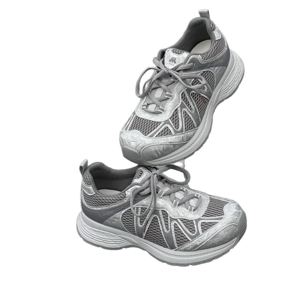 2025 Autumn New Lightweight Platform Dad Shoes Women's Outdoor Hiking Shoes Mesh Leather Casual Sports Jogging Shoes