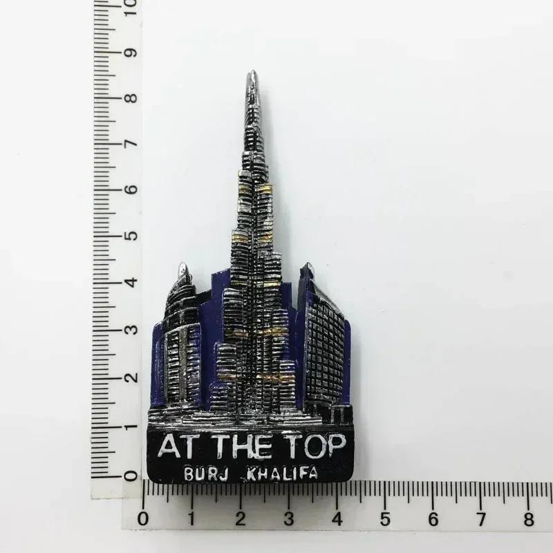 Dubai Turistic Suveniruri Magneți de Frigider Turnul Khalifa Arabia Saudită Frigider Magnet Comemorativ Autocolante Home Decoration