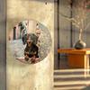 Tikita Dachshund Metal Wall Art 8x8 Inch Round Rustic Dog Sign UV Resistant Home Decor