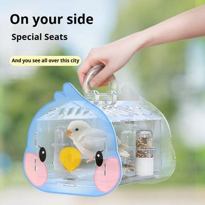 Pet Supplies Parrot Take-out Cage Transparent Outdoor Cage Bird Cage Viewing Acrylic Travel Cage
