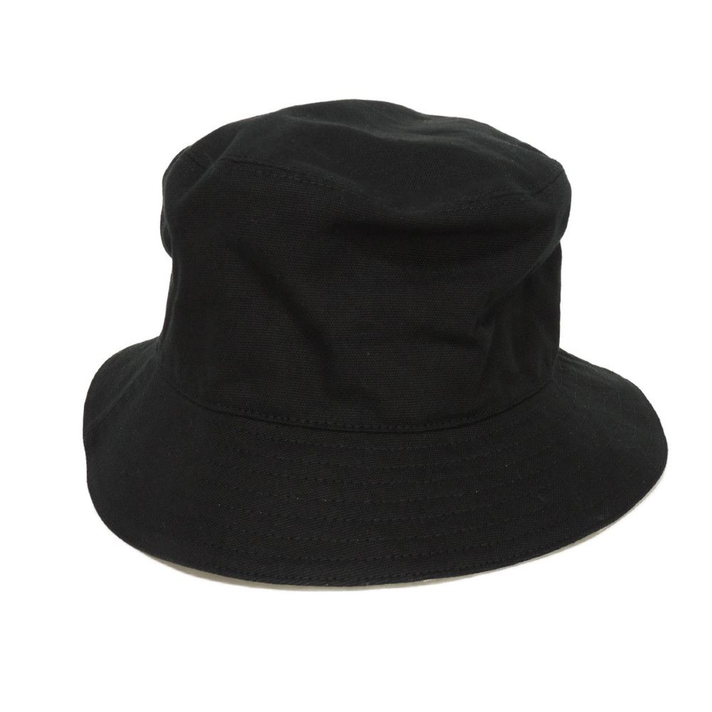 Used Travis Scott Cactus Jack Bob Bucket Hat (10656) 033C906U4511 7919 Medium 23.2" Logo Embroidery Oblique Black Men's