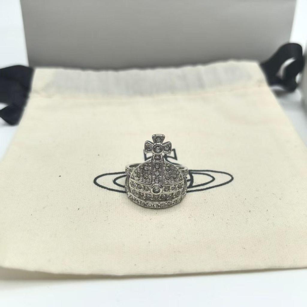 Empress Dowager Diamond Saturn Ring: Luxury Punk Style Index Finger Ring for Women