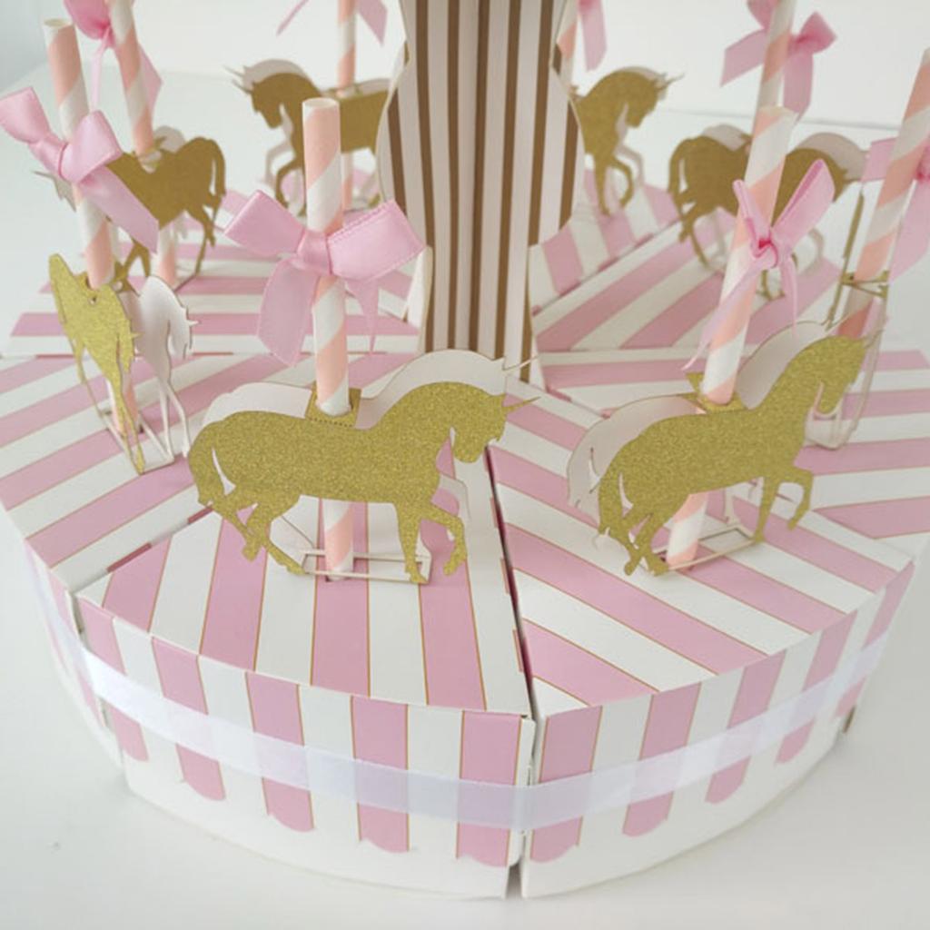 Delicate Carousels Paper Candy Box Sweet Boxes Party Favor Treat Boxes Favor Box Candy Box Gift Boxes for Wedding