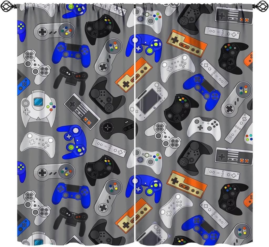 Room Darkening American Football Curtains Men Teens Cool Ball Sporty Theme Art Printed Window Drapes Kids Boys Bedroom Living Curtain Polyester