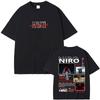 Rapper Niro OX7 Album Graphic T-shirt Unisex Women Hip Hop Fashion Pop Music T-shirts Male Casual Cotton Vintage T Shirt Streetwear