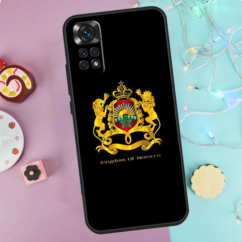 Morocco Flag Coat Of Arms Case For Xiaomi Redmi Note 14 Pro 9 10 11 12 13 9S 10S 11S 12S Redmi 14C 10C 12C 13C Cover