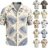 Men's Hawaiian Print Button Down Short Sleeve Shirt for Casual Summer Wear