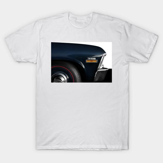 

Men Black Print T-shirt Chevy Nova Detail No-Cut Transfer Paper Print Cotton Tshirt M білий